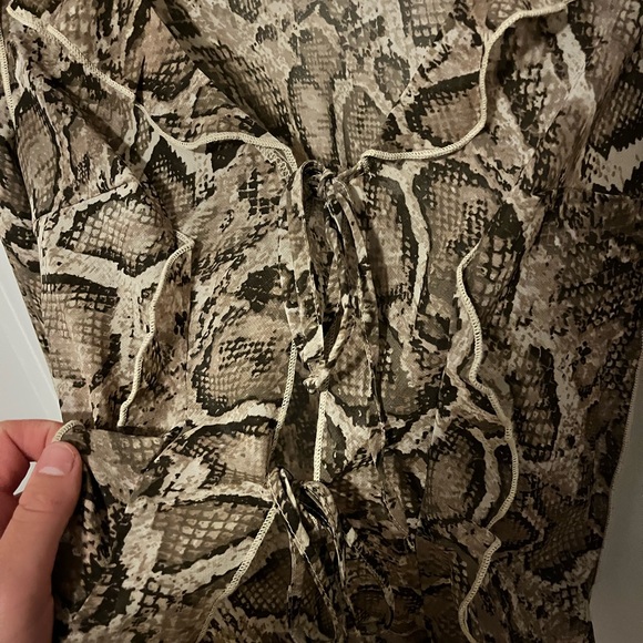 H&M Snakeskin Chiffon Blouse - Picture 4 of 6